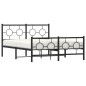 vidaXL Estructura de cama cabecero y estribo metal negro 140x190 cm vidaXL Estructura de cama cabecero y estribo metal negro 140x190 cm