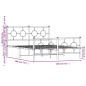 vidaXL Estructura de cama cabecero y estribo metal negro 140x190 cm vidaXL Estructura de cama cabecero y estribo metal negro 140x190 cm