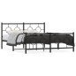 vidaXL Estructura de cama cabecero y estribo metal negro 150x200 cm