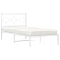 vidaXL Estructura de cama de metal con cabecero blanco 90x190 cm vidaXL Estructura de cama de metal con cabecero blanco 90x190 cm