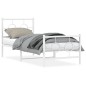 vidaXL Estructura cama metal con cabecero y pie cama blanca 80x200 cm vidaXL Estructura cama metal con cabecero y pie cama blanca 80x200 cm