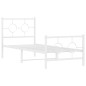 vidaXL Estructura cama metal con cabecero y pie cama blanca 80x200 cm vidaXL Estructura cama metal con cabecero y pie cama blanca 80x200 cm