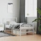 vidaXL Estructura cama metal con cabecero y pie cama blanca 80x200 cm vidaXL Estructura cama metal con cabecero y pie cama blanca 80x200 cm