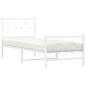 vidaXL Estructura cama metal con cabecero y pie cama blanca 80x200 cm vidaXL Estructura cama metal con cabecero y pie cama blanca 80x200 cm