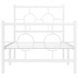 vidaXL Estructura cama metal con cabecero y pie cama blanca 80x200 cm vidaXL Estructura cama metal con cabecero y pie cama blanca 80x200 cm