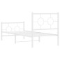 vidaXL Estructura cama metal con cabecero y pie cama blanca 80x200 cm vidaXL Estructura cama metal con cabecero y pie cama blanca 80x200 cm