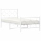 vidaXL Estructura cama metal con cabecero y pie cama blanca 90x200 cm vidaXL Estructura cama metal con cabecero y pie cama blanca 90x200 cm