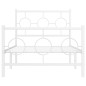 vidaXL Estructura cama metal con cabecero y pie cama blanca 90x200 cm vidaXL Estructura cama metal con cabecero y pie cama blanca 90x200 cm