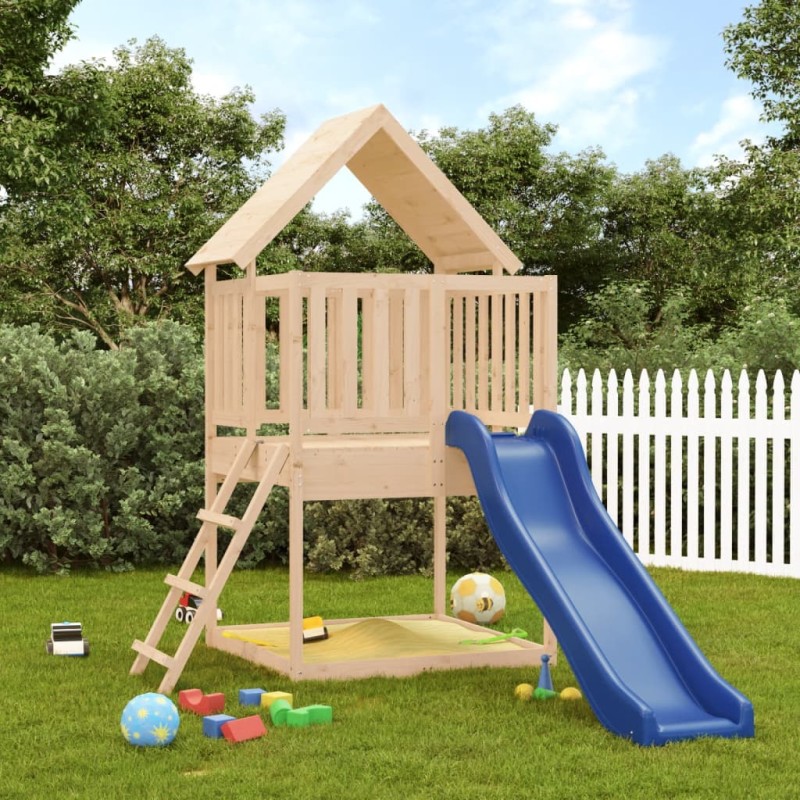 vidaXL Parque infantil de exterior madera maciza de pino vidaXL Parque infantil de exterior madera maciza de pino