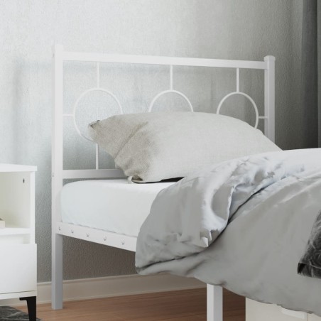 vidaXL Cabecero de metal blanco 90 cm