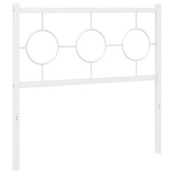 vidaXL Cabecero de metal blanco 90 cm
