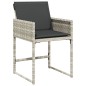 vidaXL Set comedor jardín y cojines 17 pzas ratán sintético gris claro vidaXL Set comedor jardín y cojines 17 pzas ratán sintético gris claro