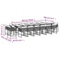 vidaXL Set comedor jardín y cojines 17 pzas ratán sintético gris claro vidaXL Set comedor jardín y cojines 17 pzas ratán sintético gris claro
