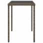 vidaXL Mesa de jardín superficie de vidrio ratán PE gris 115x54x74 cm vidaXL Mesa de jardín superficie de vidrio ratán PE gris 115x54x74 cm