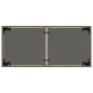 vidaXL Mesa de jardín superficie de vidrio ratán PE gris 115x54x74 cm vidaXL Mesa de jardín superficie de vidrio ratán PE gris 115x54x74 cm
