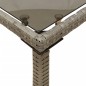 vidaXL Mesa de jardín superficie de vidrio ratán PE gris 115x54x74 cm vidaXL Mesa de jardín superficie de vidrio ratán PE gris 115x54x74 cm