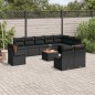 vidaXL Set de sofás de jardín 11 pzas y cojines ratán sintético negro vidaXL Set de sofás de jardín 11 pzas y cojines ratán sintético negro