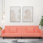 vidaXL Sofá cama de 2 plazas con dos almohadas terciopelo rosa vidaXL Sofá cama de 2 plazas con dos almohadas terciopelo rosa