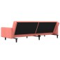 vidaXL Sofá cama de 2 plazas con dos almohadas terciopelo rosa vidaXL Sofá cama de 2 plazas con dos almohadas terciopelo rosa