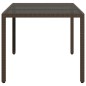 vidaXL Mesa de jardín superficie de vidrio ratán PE marrón 150x90x75cm vidaXL Mesa de jardín superficie de vidrio ratán PE marrón 150x90x75cm