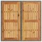 vidaXL Mesa de jardín superficie de madera ratán PE gris 80x80x75 cm