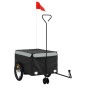 vidaXL Remolque para bicicleta hierro negro y gris 45 kg vidaXL Remolque para bicicleta hierro negro y gris 45 kg