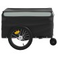 vidaXL Remolque para bicicleta hierro negro y gris 45 kg vidaXL Remolque para bicicleta hierro negro y gris 45 kg