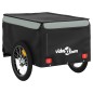 vidaXL Remolque para bicicleta hierro negro y gris 45 kg vidaXL Remolque para bicicleta hierro negro y gris 45 kg