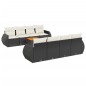 vidaXL Set de sofás de jardín 8 piezas y cojines ratán sintético negro vidaXL Set de sofás de jardín 8 piezas y cojines ratán sintético negro