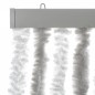 vidaXL Cortina antimoscas chenilla gris claro y blanco 56x185 cm