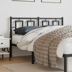 vidaXL Cabecero de metal negro 140 cm