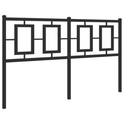 vidaXL Cabecero de metal negro 140 cm