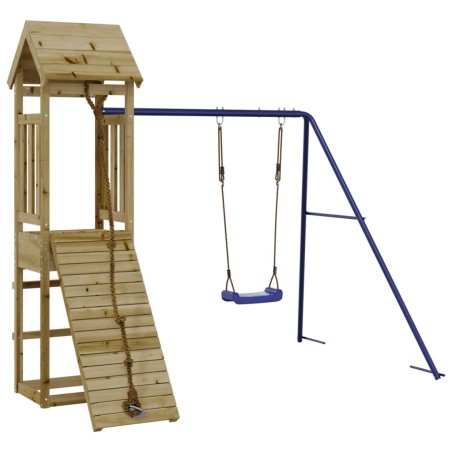 vidaXL Parque infantil de exterior madera de pino impregnada