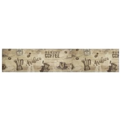 vidaXL Alfombra de cocina lavable terciopelo marrón café 60x300 cm