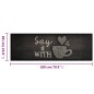vidaXL Alfombra de cocina lavable terciopelo negro taza 60x180 cm vidaXL Alfombra de cocina lavable terciopelo negro taza 60x180 cm