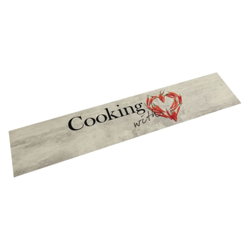vidaXL Alfombra de cocina lavable terciopelo Peper Cooking 60x300 cm vidaXL Alfombra de cocina lavable terciopelo Peper Cooking 60x300 cm