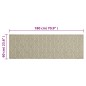 vidaXL Alfombra de cocina lavable terciopelo hojas 60x180 cm