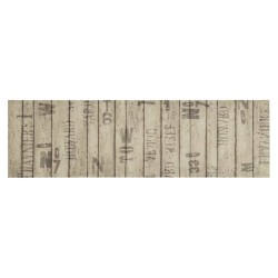 vidaXL Alfombra de cocina lavable terciopelo estampado valla 45x150 cm