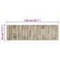 vidaXL Alfombra de cocina lavable terciopelo estampado valla 45x150 cm vidaXL Alfombra de cocina lavable terciopelo estampado valla 45x150 cm