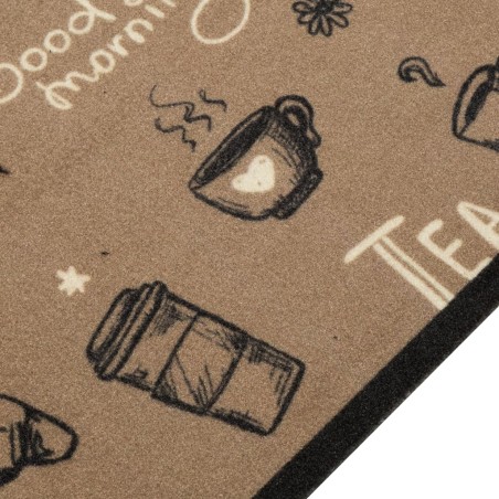 vidaXL Alfombra de cocina lavable terciopelo marrón Morning 60x300 cm
