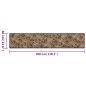 vidaXL Alfombra de cocina lavable terciopelo marrón Morning 60x300 cm vidaXL Alfombra de cocina lavable terciopelo marrón Morning 60x300 cm