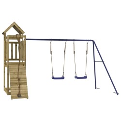 vidaXL Parque infantil de exterior madera de pino impregnada
