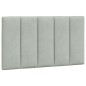 vidaXL Estructura cama con luces LED terciopelo gris claro 80x200 cm