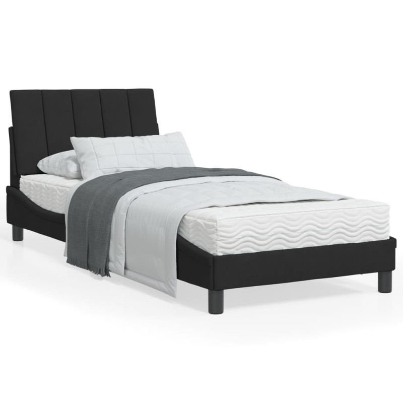 vidaXL Estructura de cama con luces LED terciopelo negro 80x200 cm vidaXL Estructura de cama con luces LED terciopelo negro 80x200 cm