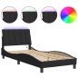 vidaXL Estructura de cama con luces LED terciopelo negro 80x200 cm vidaXL Estructura de cama con luces LED terciopelo negro 80x200 cm