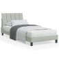 vidaXL Estructura cama con luces LED terciopelo gris claro 90x190 cm