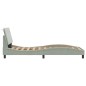 vidaXL Estructura cama con luces LED terciopelo gris claro 90x190 cm