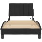 vidaXL Estructura de cama con luces LED de terciopelo negro 90x190 cm vidaXL Estructura de cama con luces LED de terciopelo negro 90x190 cm