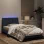 vidaXL Estructura cama con luces LED terciopelo gris oscuro 100x200 cm vidaXL Estructura cama con luces LED terciopelo gris oscuro 100x200 cm