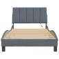 vidaXL Estructura cama con luces LED terciopelo gris oscuro 100x200 cm vidaXL Estructura cama con luces LED terciopelo gris oscuro 100x200 cm